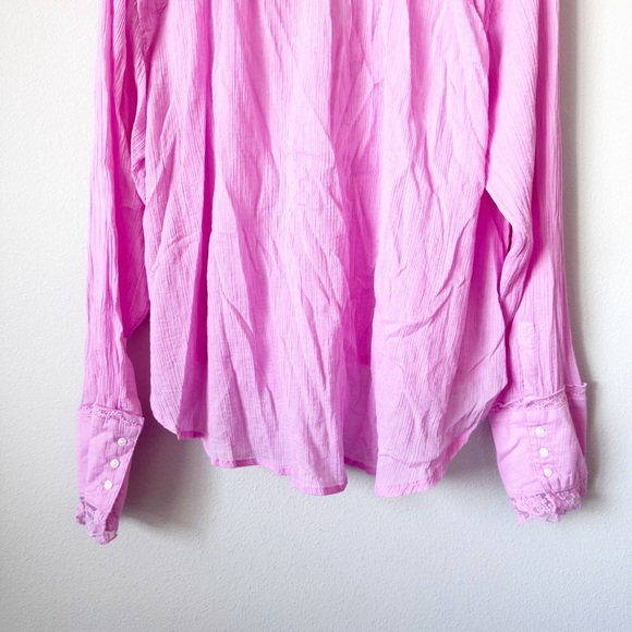Free People Clemence Button Down in Pink - Picture 15 of 15
